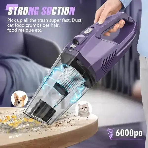 Cordless Handheld Vacuum – Powerful & Lightweight ATJ2266 Portable 6000Pa - Teendow Australia