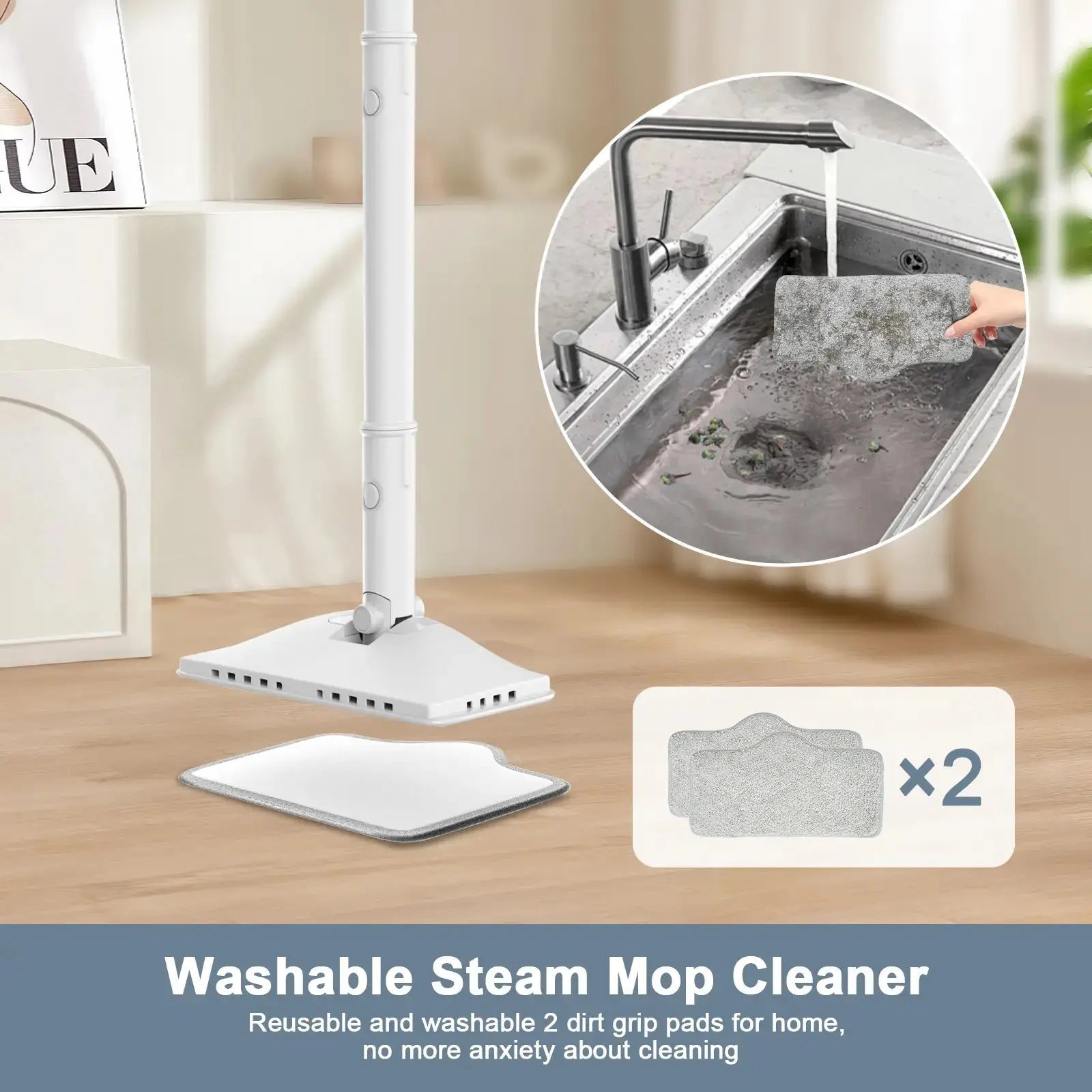 Steam Mop – Powerful Deep Cleaning with High Temperature Steam SC - 05 - UK Plug Teendow - Teendow Australia