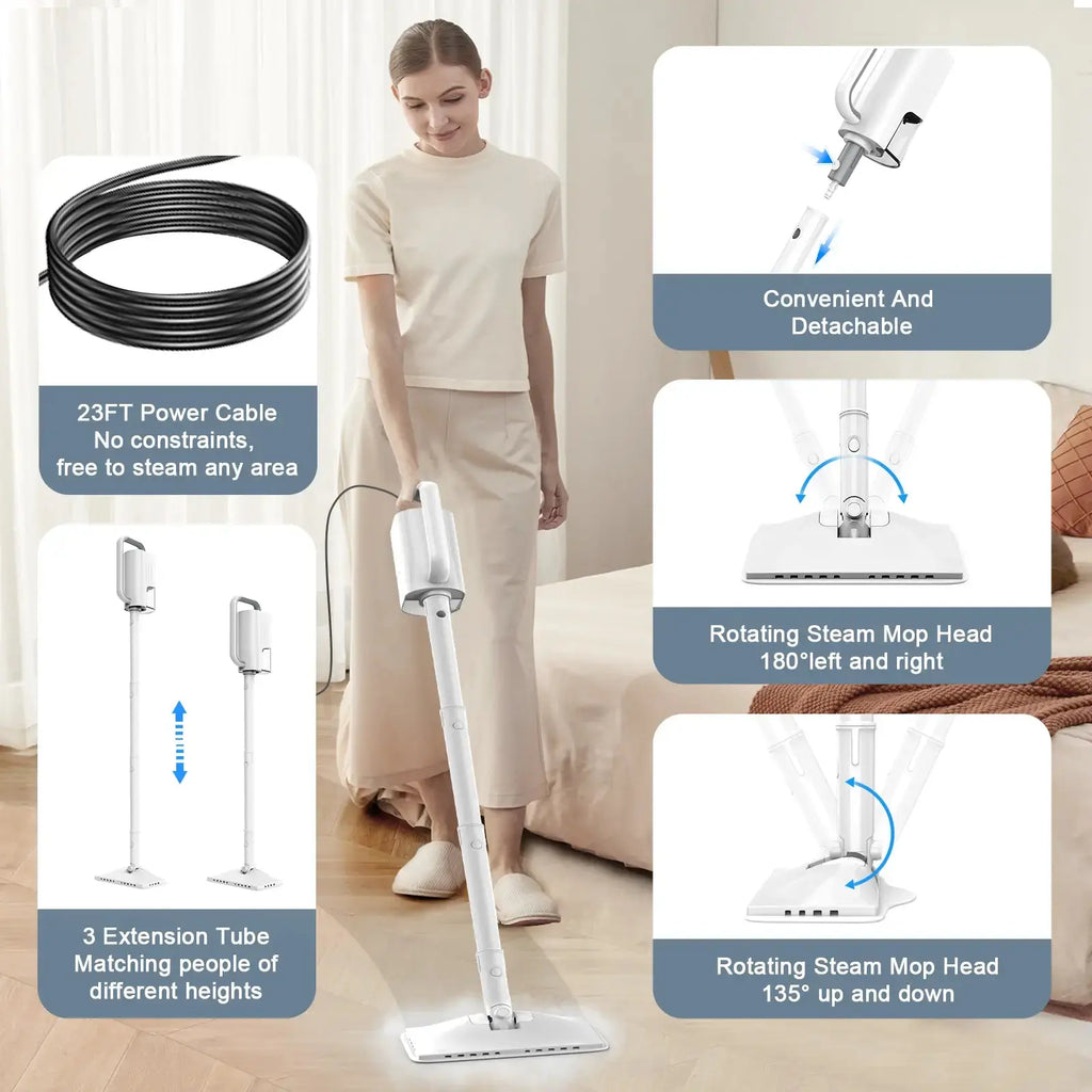 Steam Mop – Powerful Deep Cleaning with High Temperature Steam SC - 05 - UK Plug Teendow - Teendow Australia